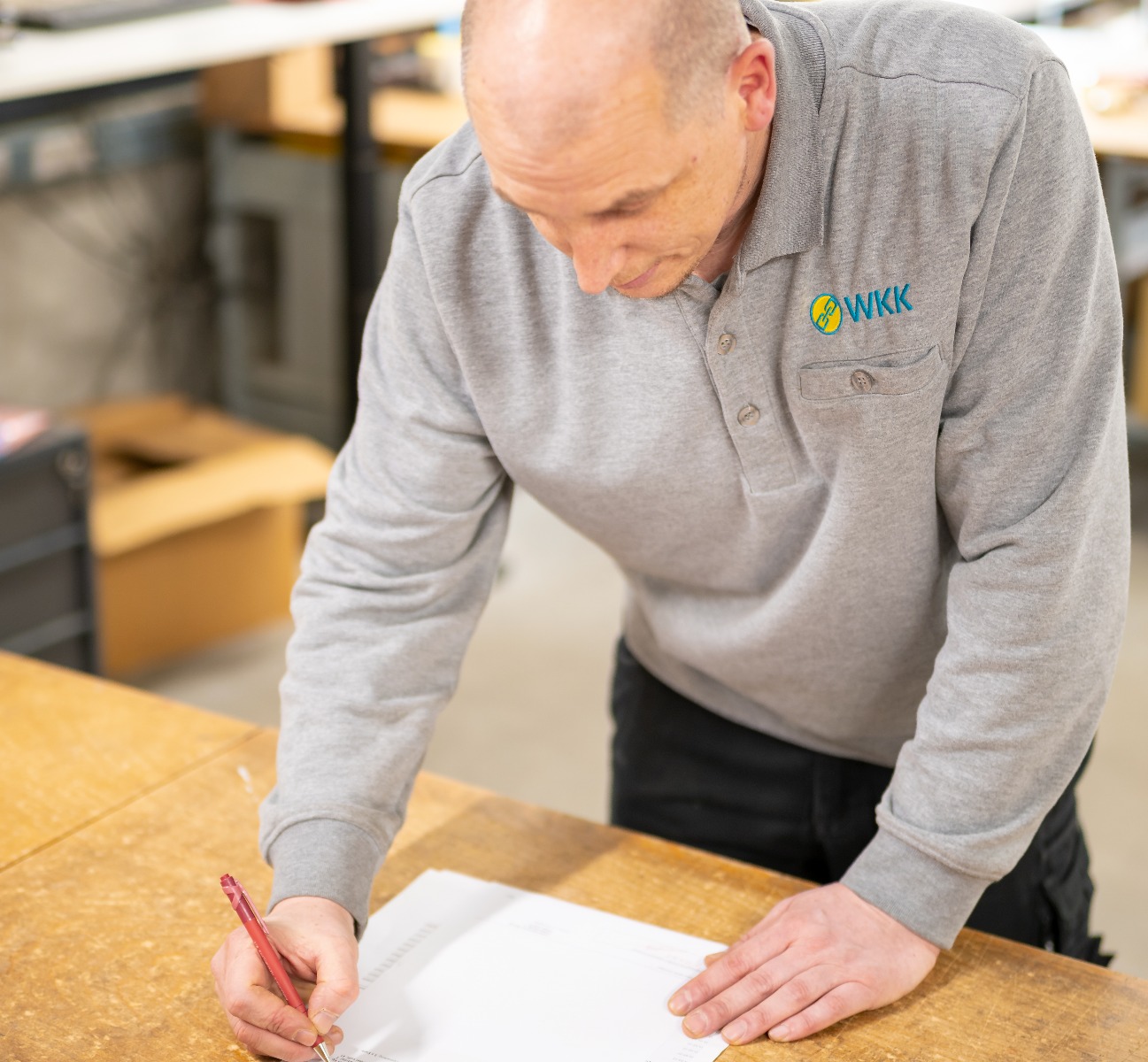 WKK employee who prepares products for shipment to a customer