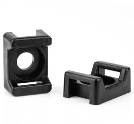 WKK - Mocowanie siodełkowe do opasek zaciskowych - Z mocowaniem śrubowym - Czarny - 14,9mm - 100 sztuk
